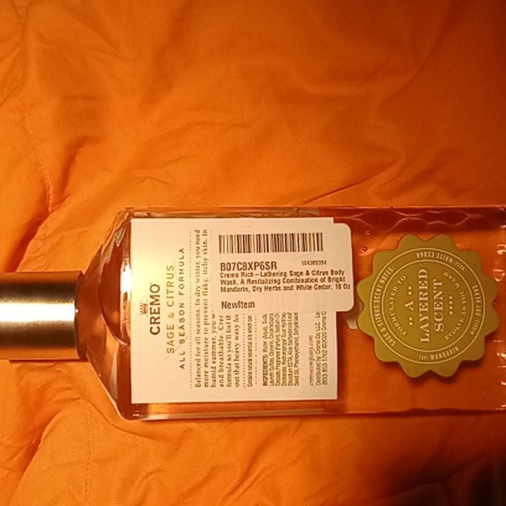 C r e m o sage and citrus body wash this product is also exceptional for dry skn